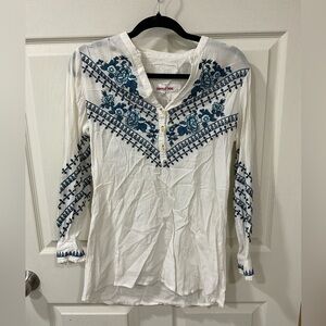 Johnny Was Embroidered Blouse